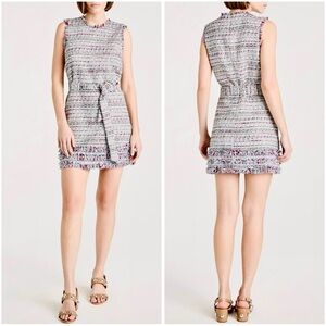 Cinq À Sept  Preppy Classic City Chic Cocktail Party Tweed Mini Dress Sz 8 NWT